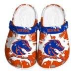 personalized boise state broncos splatter pattern clog best selling