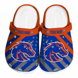 personalized boise state broncos star spangled graphic clog best selling