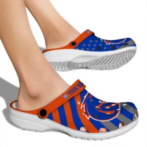 personalized boise state broncos star spangled graphic clog fashion forward