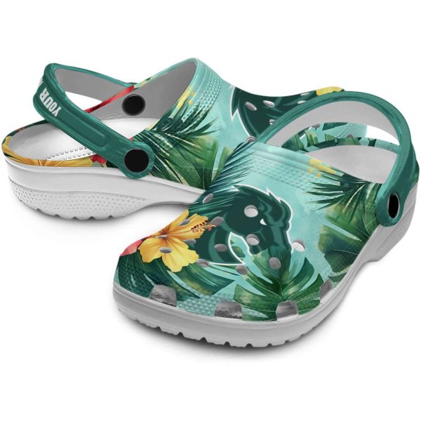 personalized boise state broncos tropical vibes clog high quality