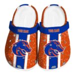 personalized boise state broncos vertical stripes clog best selling