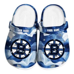 personalized boston bruins ocean waves clog best selling