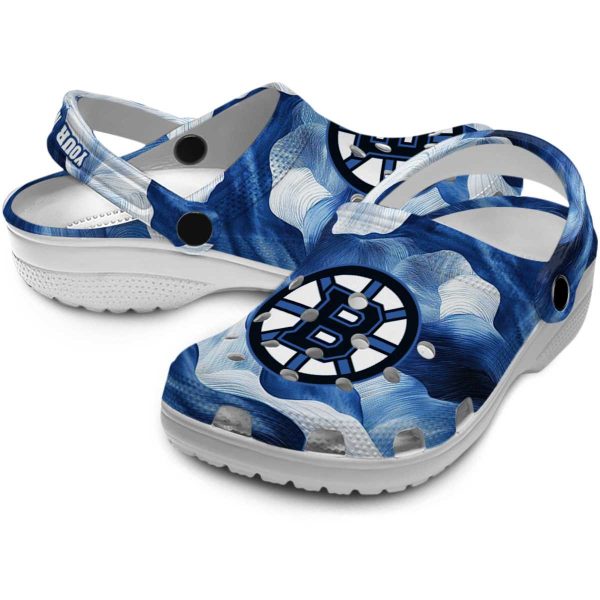 personalized boston bruins ocean waves clog high quality