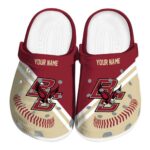 personalized boston college eagles baseball motif clog best selling