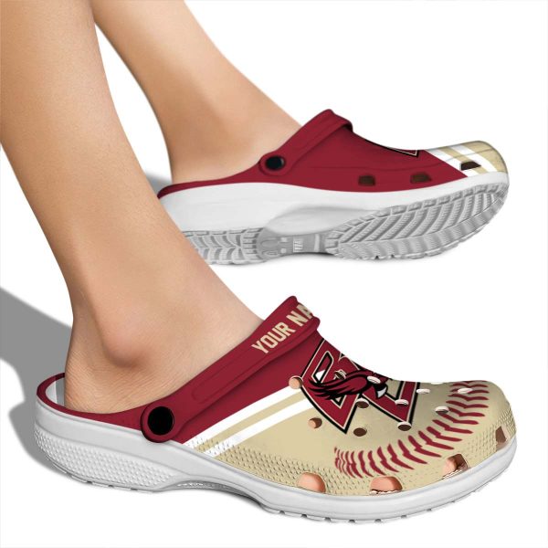 personalized boston college eagles baseball motif clog fashion forward