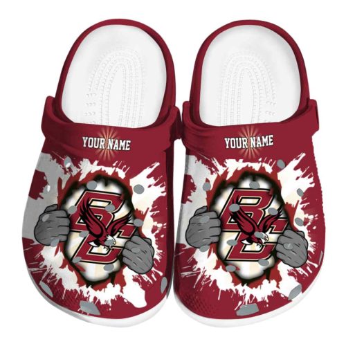 personalized boston college eagles gripping hand clog best selling