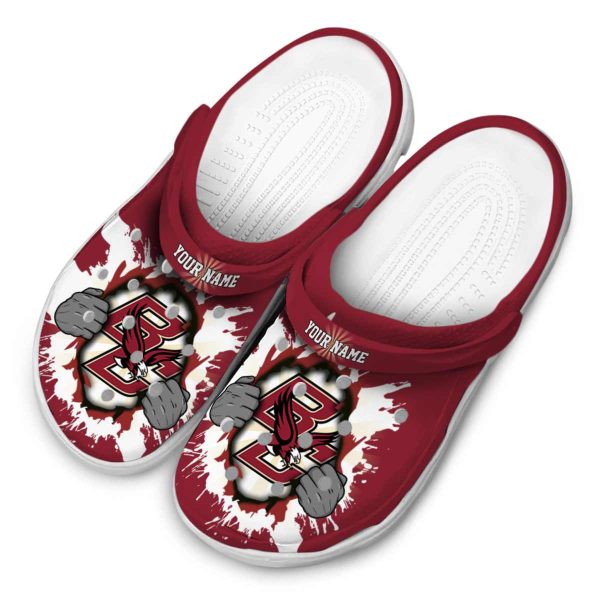 personalized boston college eagles gripping hand clog latest model