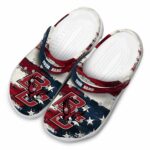 personalized boston college eagles patriotic stripes clog best selling