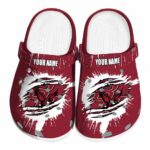 personalized boston college eagles splash motif background clog best selling