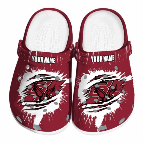 personalized boston college eagles splash motif background clog best selling