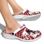 personalized boston college eagles zigzag paint burst clog best selling