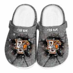 personalized bowling green falcons cracked ground texture clog best selling