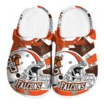 personalized bowling green falcons football helmet clog best selling