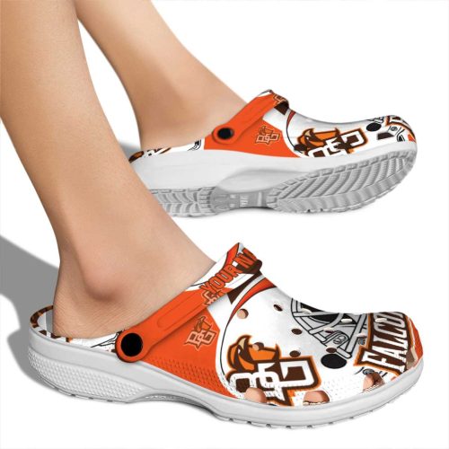 personalized bowling green falcons football helmet clog fashion forward