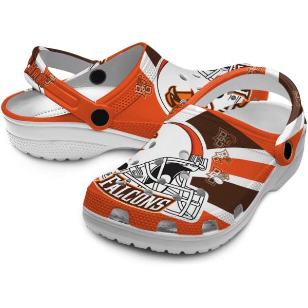 personalized bowling green falcons football helmet clog high quality
