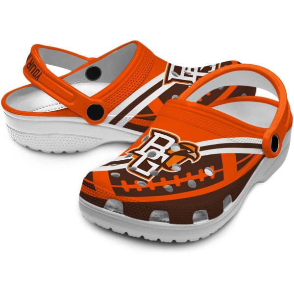 personalized bowling green falcons football motif clog high quality