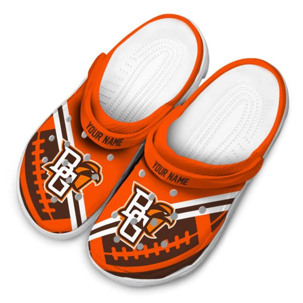 personalized bowling green falcons football motif clog latest model