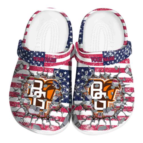 personalized bowling green falcons freedom splinter clog best selling