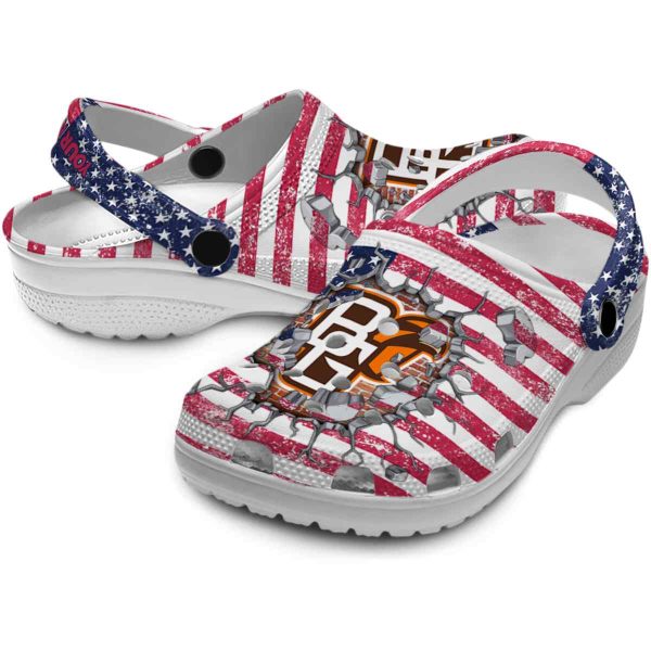 personalized bowling green falcons freedom splinter clog high quality