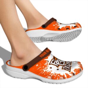personalized bowling green falcons splash art clog fashion forward