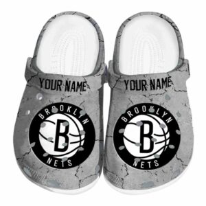 personalized brooklyn nets cracked texture clog best selling