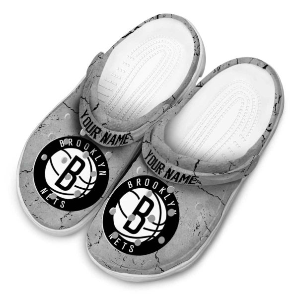 personalized brooklyn nets cracked texture clog latest model