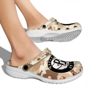 personalized brooklyn nets desert camo clog fashion forward