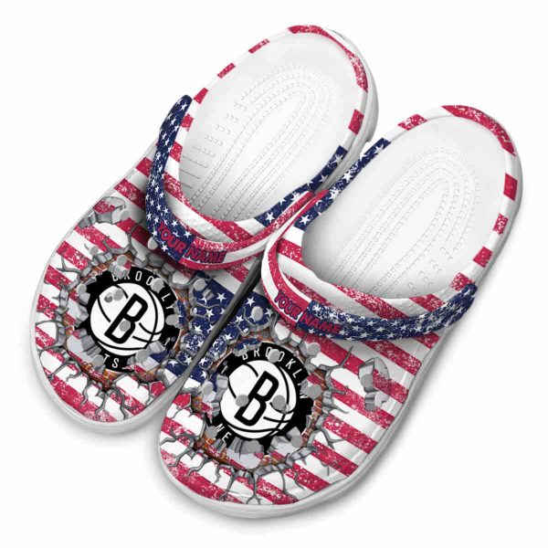 personalized brooklyn nets freedom splinter clog latest model