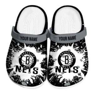 personalized brooklyn nets splash art clog best selling