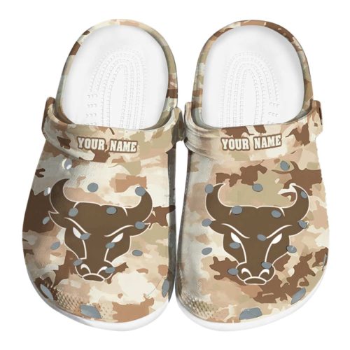 personalized buffalo bulls desert camo clog best selling