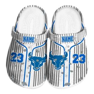 personalized buffalo bulls pinstripe pattern clog best selling