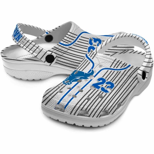personalized buffalo bulls pinstripe pattern clog high quality