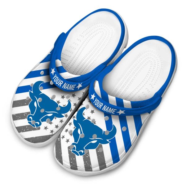 personalized buffalo bulls star spangled graphic clog latest model