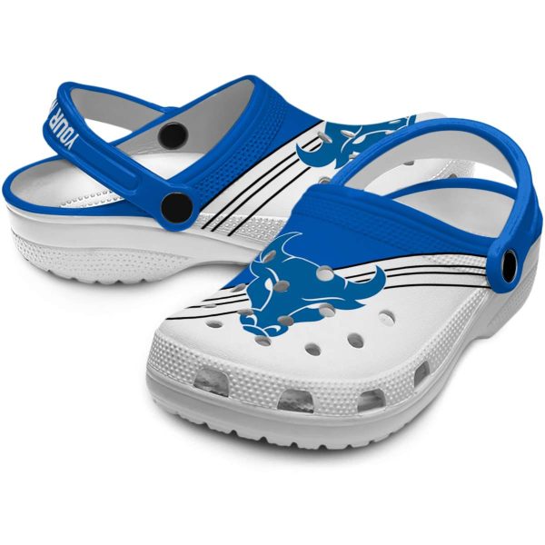personalized buffalo bulls striped accents clog high quality