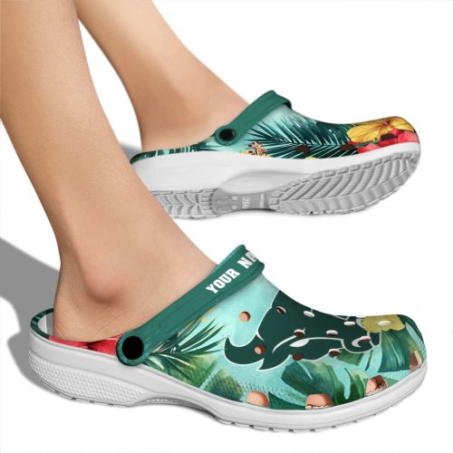 personalized buffalo bulls tropical vibes clog fashion forward