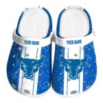 personalized buffalo bulls vertical stripes clog best selling
