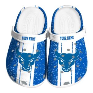 personalized buffalo bulls vertical stripes clog best selling