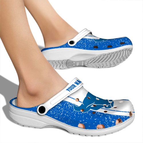 personalized buffalo bulls vertical stripes clog fashion forward