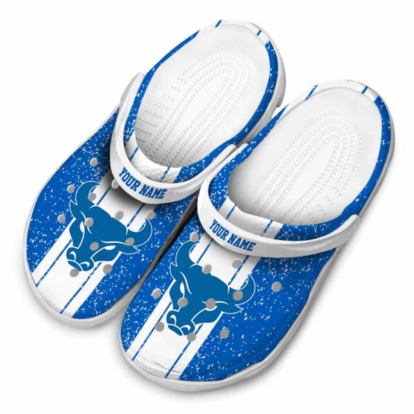 personalized buffalo bulls vertical stripes clog latest model