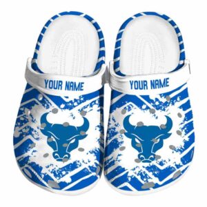 personalized buffalo bulls zigzag paint burst clog best selling