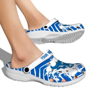 personalized buffalo bulls zigzag paint burst clog fashion forward