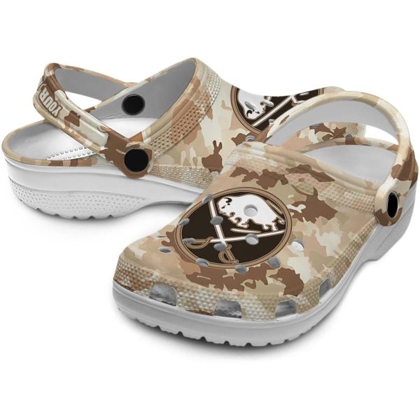 personalized buffalo sabres desert camo clog high quality