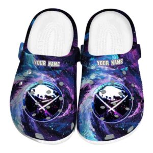 personalized buffalo sabres galaxy swirl clog best selling