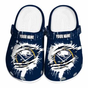 personalized buffalo sabres splash motif background clog best selling