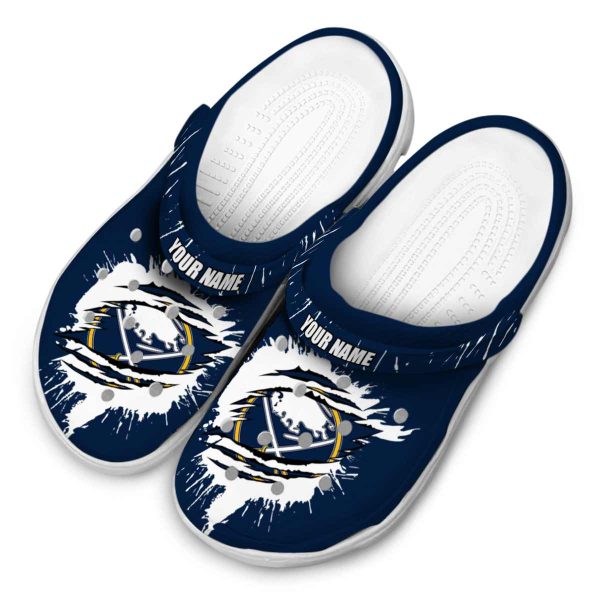 personalized buffalo sabres splash motif background clog latest model
