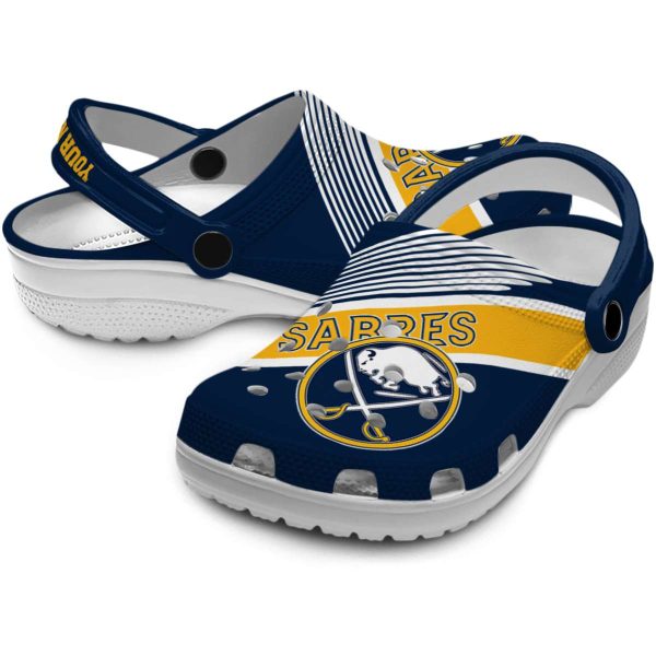 personalized buffalo sabres vibrant dual tone clog high quality