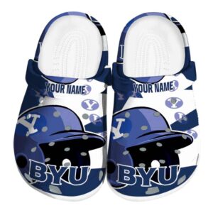 personalized byu cougars baseball helmet clog best selling
