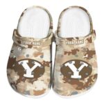 personalized byu cougars desert camo clog best selling