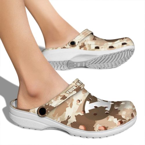 personalized byu cougars desert camo clog fashion forward