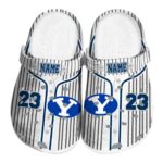 personalized byu cougars pinstripe pattern clog best selling